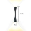 Modern black curved wall sconce outdoor waterproof porch light