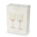 Tulip Stemmed Wine Glasses in Amber