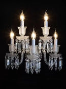 Elegant 5-light crystal wall lamp for bedroom and aisle decor