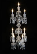 Elegant 5-light crystal wall lamp for bedroom and aisle decor