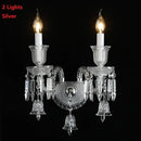 Elegant 5-light crystal wall lamp for bedroom and aisle decor