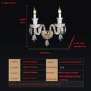 Elegant 5-light crystal wall lamp for bedroom and aisle decor