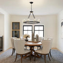 Elegant Adjustable Height Wagon Wheel Chandelier for Modern Homes