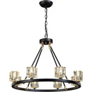 Elegant Adjustable Height Wagon Wheel Chandelier for Modern Homes