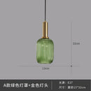 Elegant amber ribbed glass pendant lights for dining room