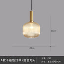 Elegant amber ribbed glass pendant lights for dining room
