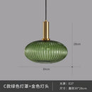 Elegant amber ribbed glass pendant lights for dining room