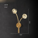 Elegant black and gold crystal stone wall sconce bedroom lamp