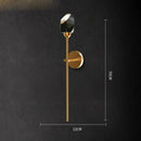 Elegant black and gold crystal stone wall sconce bedroom lamp