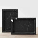 Elegant black and white afralia marble tray bedroom decor