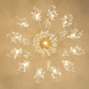 Elegant black crystal chandelier – dining room wrought iron light