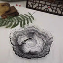 Elegant black & gray agate glass plate dining room snack dish
