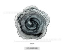 Elegant black & gray agate glass plate dining room snack dish