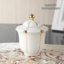 Elegant bone china tea set with gold trim for dining room