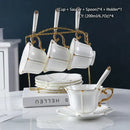Elegant bone china tea set with gold trim for dining room