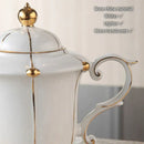 Elegant bone china tea set with gold trim for dining room