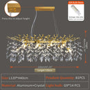 Elegant branch crystal suspension pendant light dining room