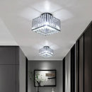 Elegant brass and crystal led pendant light for dining room