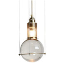 Elegant brass crystal ball led pendant lights for dining room