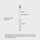 Elegant brass pendant light – dining room matte black cylindrical design
