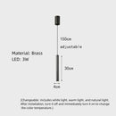 Elegant brass pendant light – dining room matte black cylindrical design
