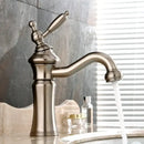 Elegant brushed nickel basin faucet swivel spout bathroom mixer
