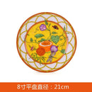 Elegant butterfly kitchen tableware set yellow porcelain floral design