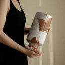 DecorBites™ Calacatta Red Marble Vase for Home Decor