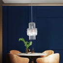 Elegant cascading crystal glass ceiling chandelier for dining room