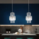 Elegant cascading crystal glass ceiling chandelier for dining room