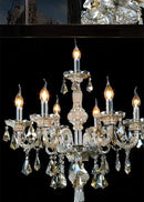 Elegant chrome crystal floor lamp for living room candle led style