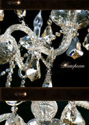 Elegant chrome crystal floor lamp for living room candle led style