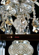 Elegant chrome crystal floor lamp for living room candle led style