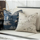 Elegant cream dragonfly insects embroidery cushion cover living room