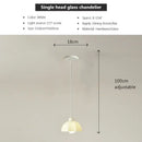 Elegant cream led chandelier 3 light dome pendant dining room