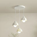 Elegant cream led chandelier 3 light dome pendant dining room
