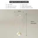 Elegant cream led chandelier 3 light dome pendant dining room