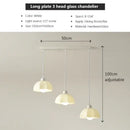 Elegant cream led chandelier 3 light dome pendant dining room