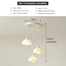 Elegant cream led chandelier 3 light dome pendant dining room
