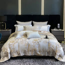 Elegant cream satin floral 1200tc egyptian cotton bedding set bedroom