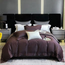 Elegant cream satin floral 1200tc egyptian cotton bedding set bedroom