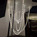 Elegant crystal and gold pendant lights staircase chandelier