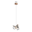 Elegant crystal butterfly pendant lamp – bedroom luxury lighting