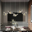 Elegant crystal butterfly pendant lamp – bedroom luxury lighting