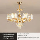 Elegant crystal chandelier gold living room lighting