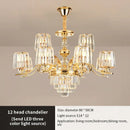 Elegant crystal chandelier gold living room lighting
