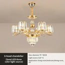 Elegant crystal chandelier gold living room lighting