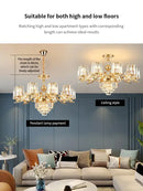 Elegant crystal chandelier gold living room lighting