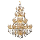 Elegant crystal chandelier gold tiered light for living room