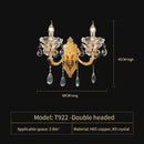 Elegant crystal chandelier gold tiered light for living room